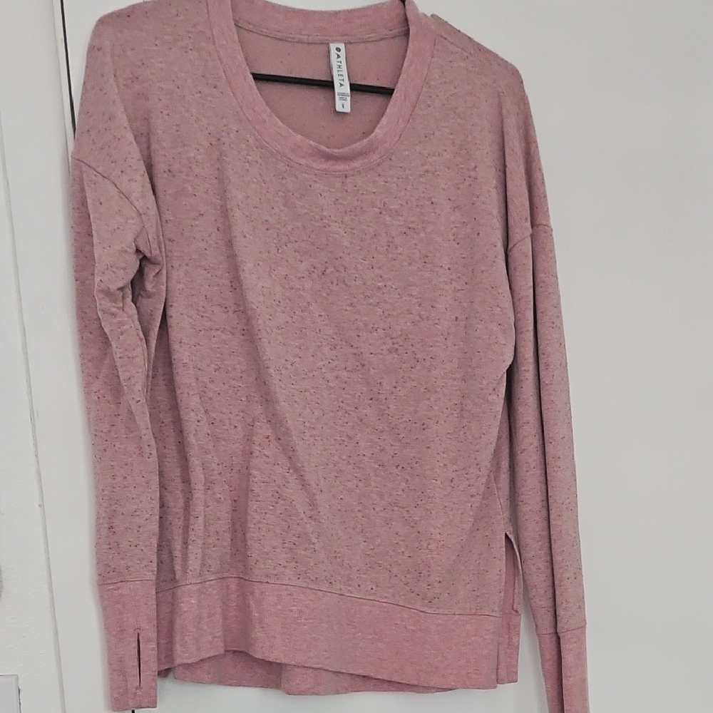 Athleta Light Pink Heathered Top